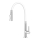 Novaservis - Kraan voor gootsteen met flexibele arm glanzend chroom/wit