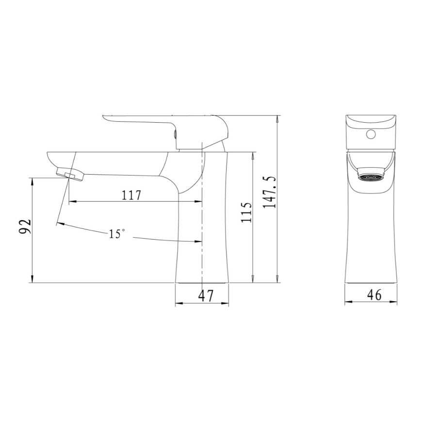 Novaservis - Mitigeur de lavabo NOBLESS TINA blanc