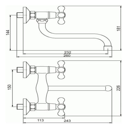 Novaservis - Mitigeur évier/lavabo TITANIA RETRO chromé brillant