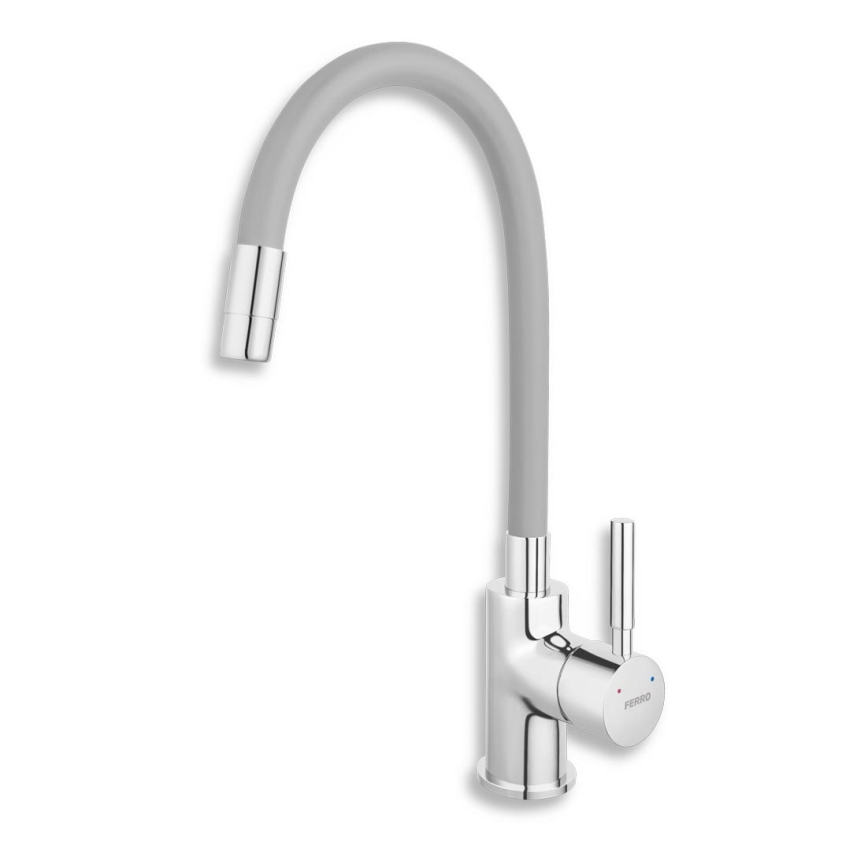Novaservis - Robinet d'évier avec bras flexible chrome brillant/gris