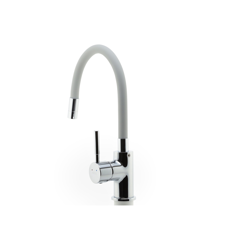 Novaservis - Robinet d'évier avec bras flexible chrome brillant/gris