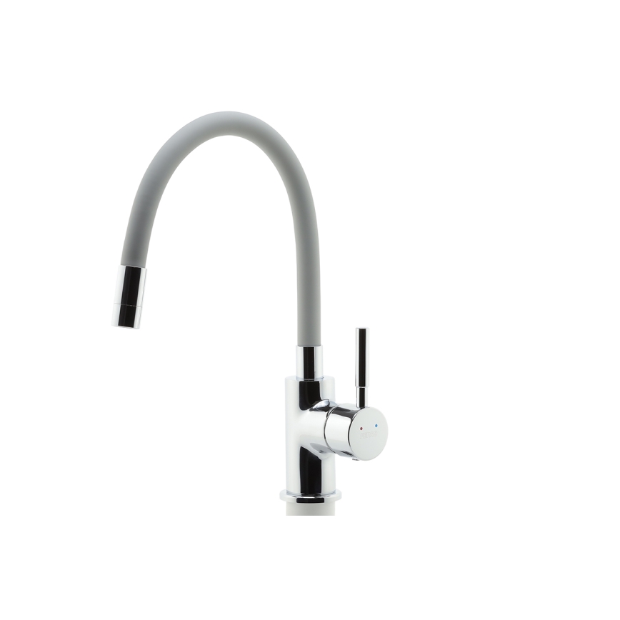 Novaservis - Robinet d'évier avec bras flexible chrome brillant/gris