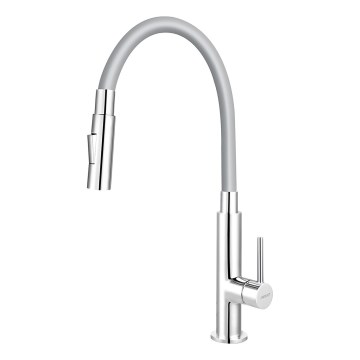 Novaservis - Robinet d'évier avec bras flexible chrome brillant/gris