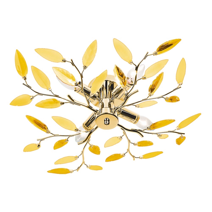 NOWA 63180445 - Bevestigde hanglamp NOTTINGHAM 4xE14/40W/230V goud