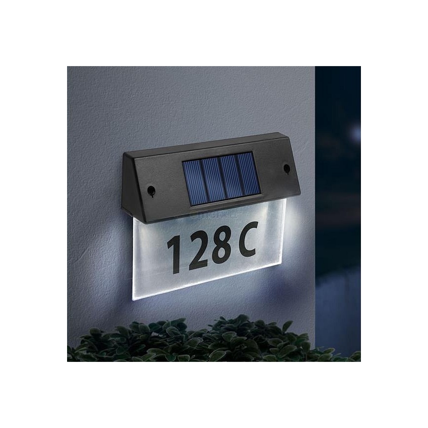 Numéro de maison solaire LED/1,2V/600 mAh IP44