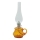 Olielamp TEREZA 34 cm amber met ruit motief