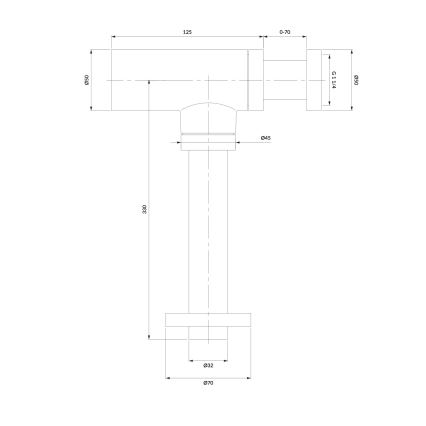 OMNIRES A186CPB - Siphon de lavabo TRAP brossé cuivre