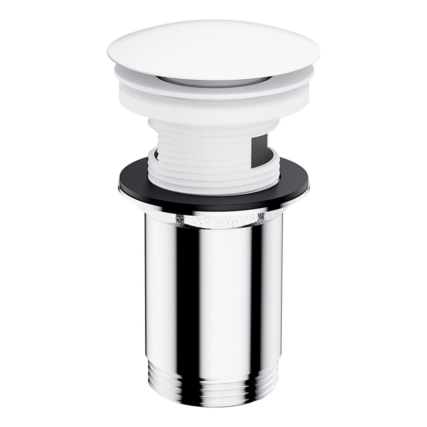 OMNIRES A706BM - Bonde de lavabo CLICK-CLACK d. 6,6 cm blanc mat