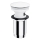 OMNIRES A706BM - Bonde de lavabo CLICK-CLACK d. 6,6 cm blanc mat