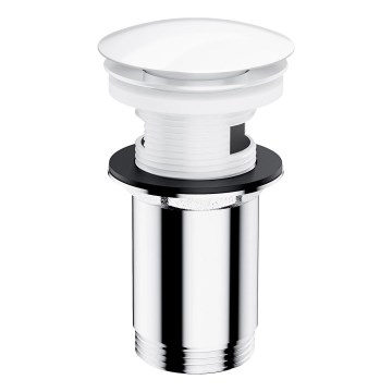 OMNIRES A706BP - Bonde de lavabo CLICK-CLACK d. 6,6 cm blanc brillant