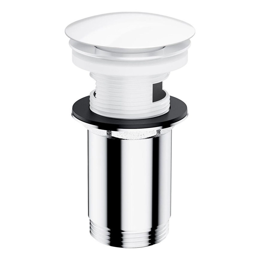 OMNIRES A706BP - Bonde de lavabo CLICK-CLACK d. 6,6 cm blanc brillant