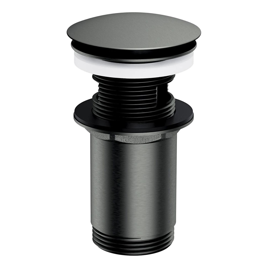 OMNIRES A706GR - Bonde de lavabo CLICK-CLACK d. 6,6 cm brossé graphite