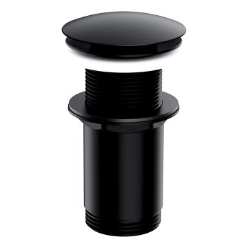 OMNIRES A716BL - Bonde de lavabo CLICK-CLACK d. 6,6 cm semi-mat noir