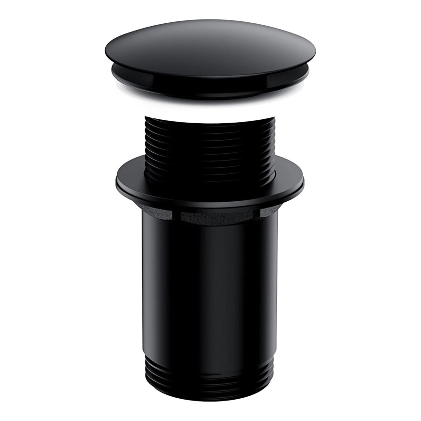 OMNIRES A716BL - Bonde de lavabo CLICK-CLACK d. 6,6 cm semi-mat noir