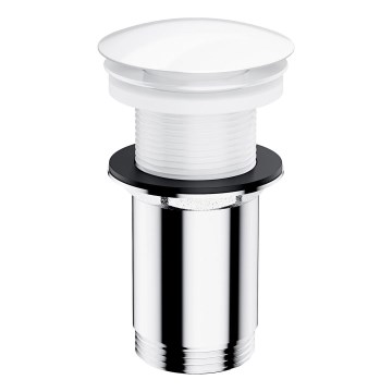 OMNIRES A716BP - Bonde de lavabo CLICK-CLACK d. 6,6 cm blanc brillant