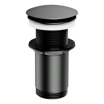 OMNIRES A716GR - Bonde de lavabo CLICK-CLACK d. 6,6 cm brossé graphite