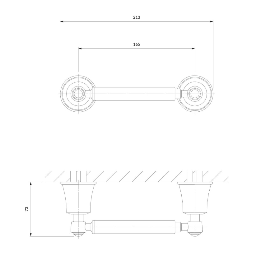 OMNIRES AL53510CR - Toiletpapierhouder ART LINE glanzend chroom