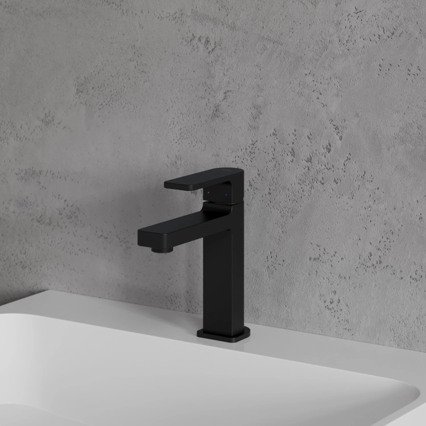 OMNIRES BA7810BL - Wastafelmengkraan BARETTI 17 cm mat zwart