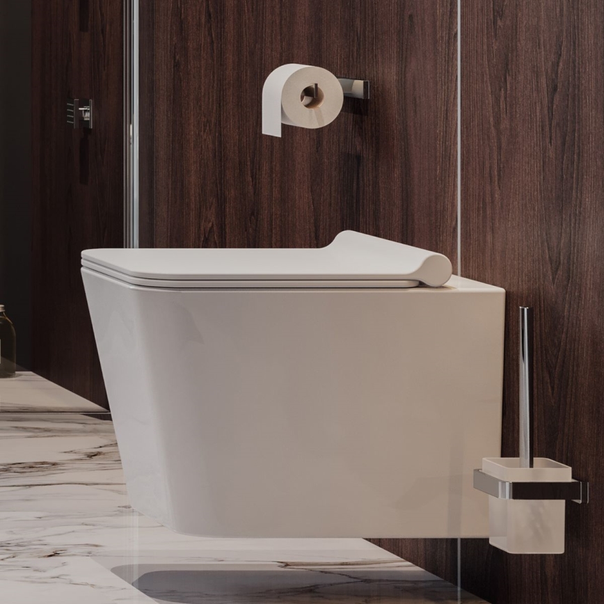 OMNIRES BOSTONDEBP - Wc-bril SoftClose BOSTON duroplast/glanzend wit