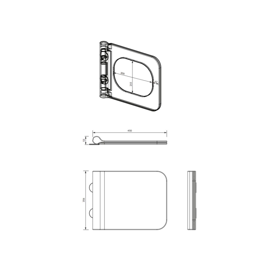 OMNIRES BOSTONDEBP - Wc-bril SoftClose BOSTON duroplast/glanzend wit