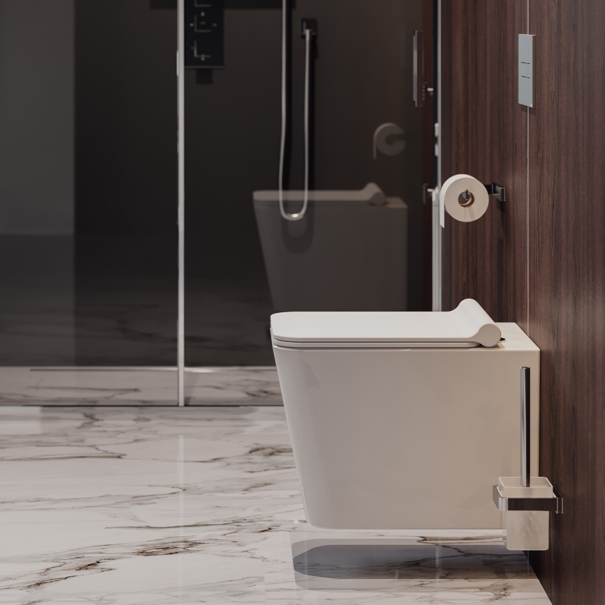 OMNIRES BOSTONMWBP - Wandtoilet met toiletbril SoftClose BOSTON keramiek/glanzend wit