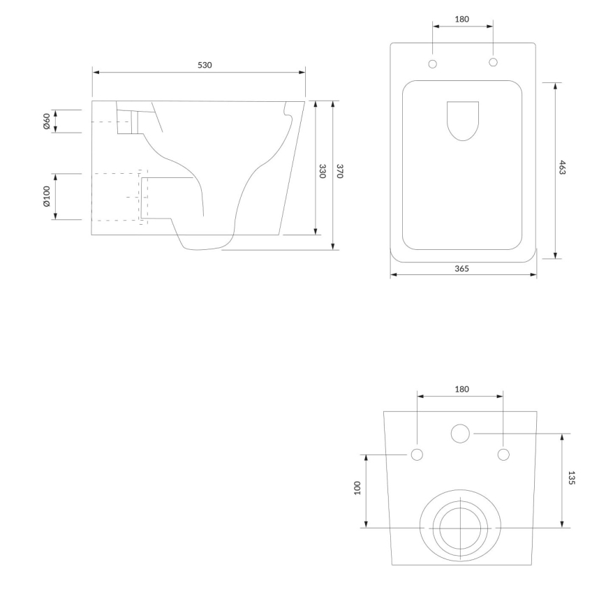 OMNIRES BOSTONMWBP - Wandtoilet met toiletbril SoftClose BOSTON keramiek/glanzend wit