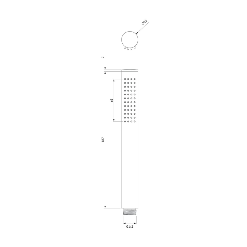 OMNIRES CONTOUR-RCR - Douchette CONTOUR chrome brillant