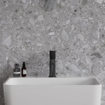 OMNIRES CT8010AT - Wastafelmengkraan CONTOUR 16,6 cm geborsteld antraciet