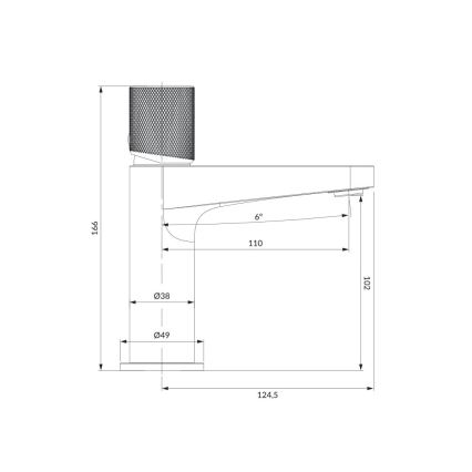 OMNIRES CT8010CR - Kraan voor wastafel CONTOUR 16,6 cm glanzend chroom