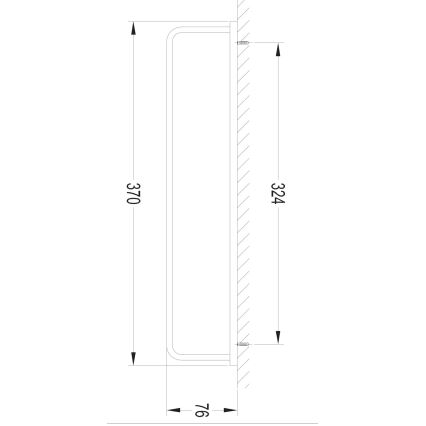 OMNIRES DA70230BL - Handdoekhouder voor aan de muur DARLING 37 cm semi-mat zwart