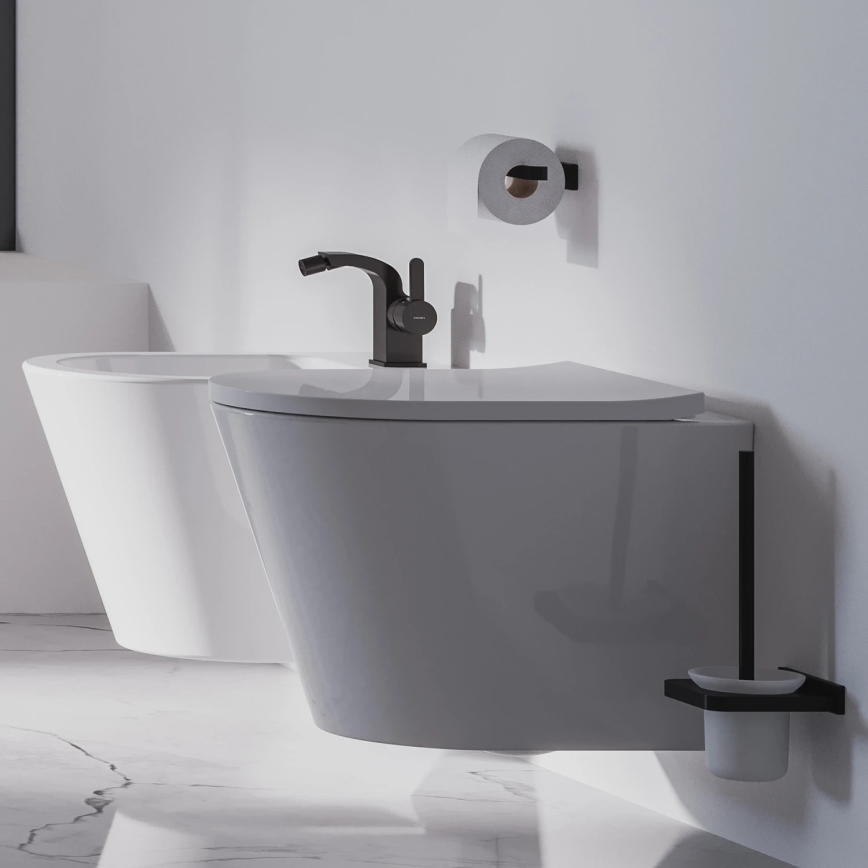 OMNIRES DA70510BL - Toiletpapierhouder DARLING semi-mat zwart