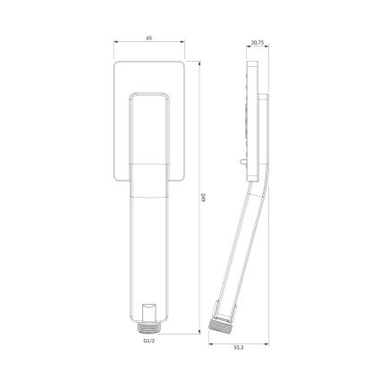 OMNIRES JIMJIM-RCR - Handdouche JIMJIM glanzend chroom