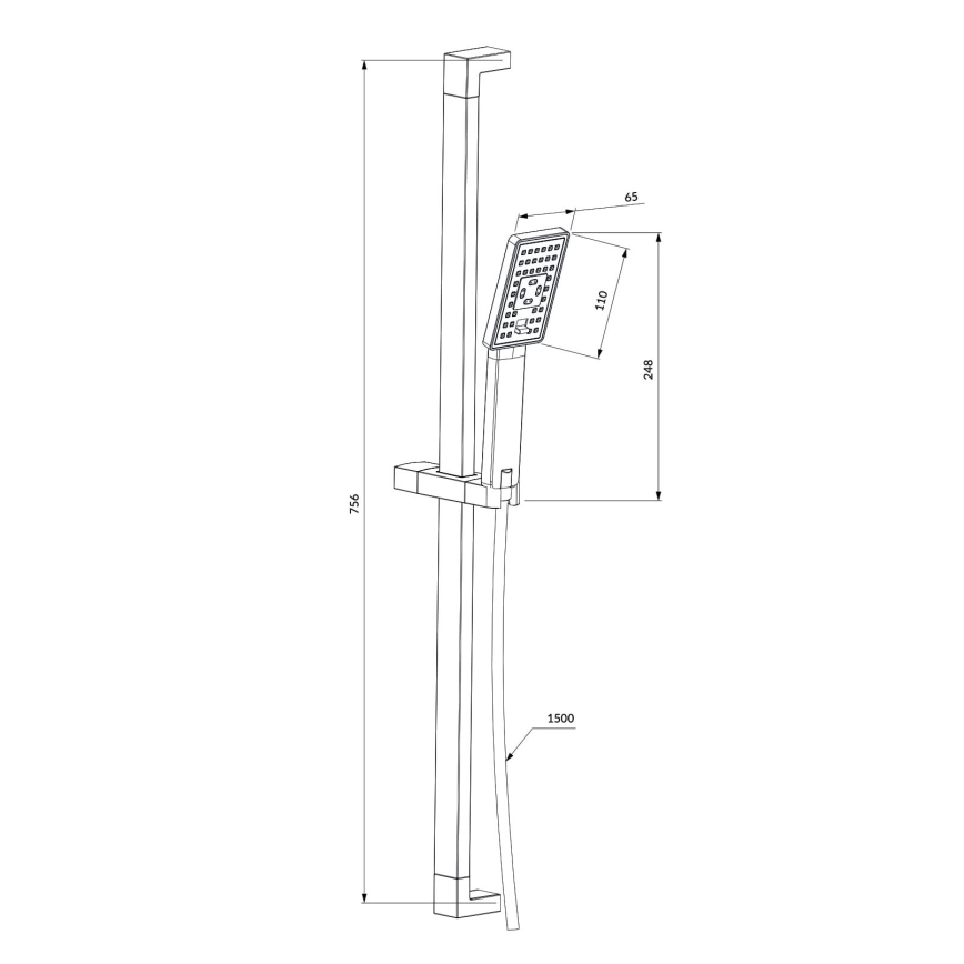OMNIRES JIMJIM-SCR - Colonne de douche JIMJIM chrome brillant