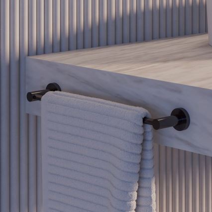 OMNIRES MP60214AT - Handdoekhouder voor aan de muur MODERN PROJECT 40 cm mat zwart