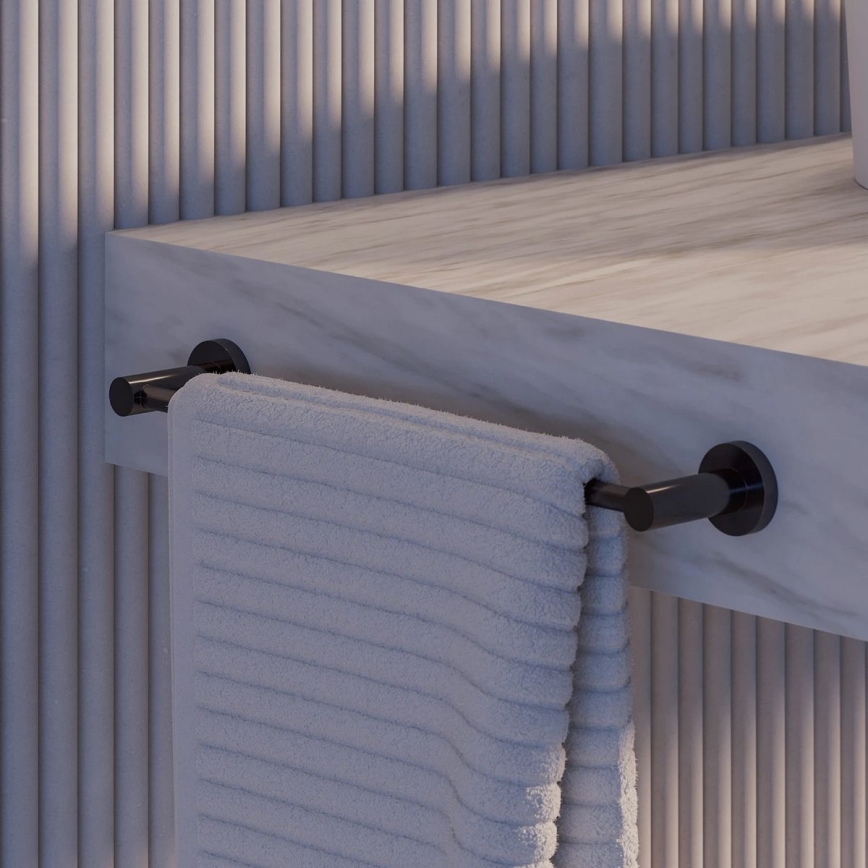 OMNIRES MP60214AT - Handdoekhouder voor aan de muur MODERN PROJECT 40 cm mat zwart