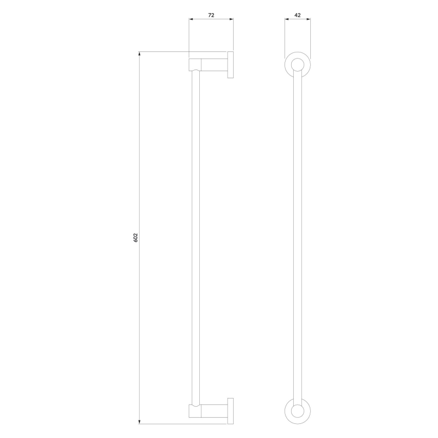 OMNIRES MP60216CR - Porte-serviettes mural MODERN PROJECT 60 cm chrome brillant
