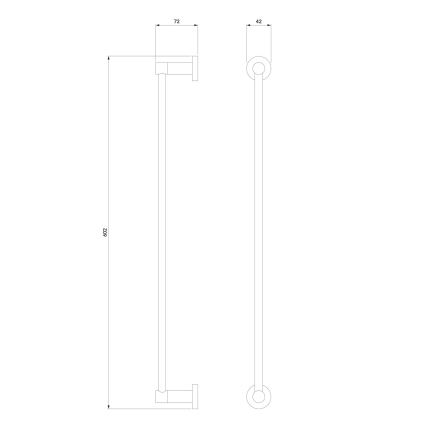 OMNIRES MP60216GR - Handdoekhouder voor aan de muur MODERN PROJECT 60 cm grafiet