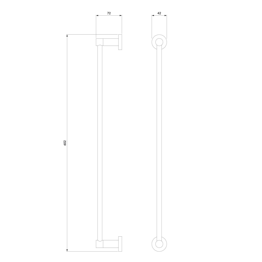 OMNIRES MP60216GR - Handdoekhouder voor aan de muur MODERN PROJECT 60 cm grafiet