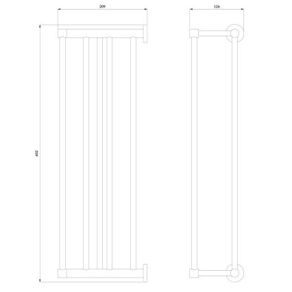 OMNIRES MP60920CR - Handdoekhouder voor aan de muur MODERN PROJECT 60 cm glanzend chroom