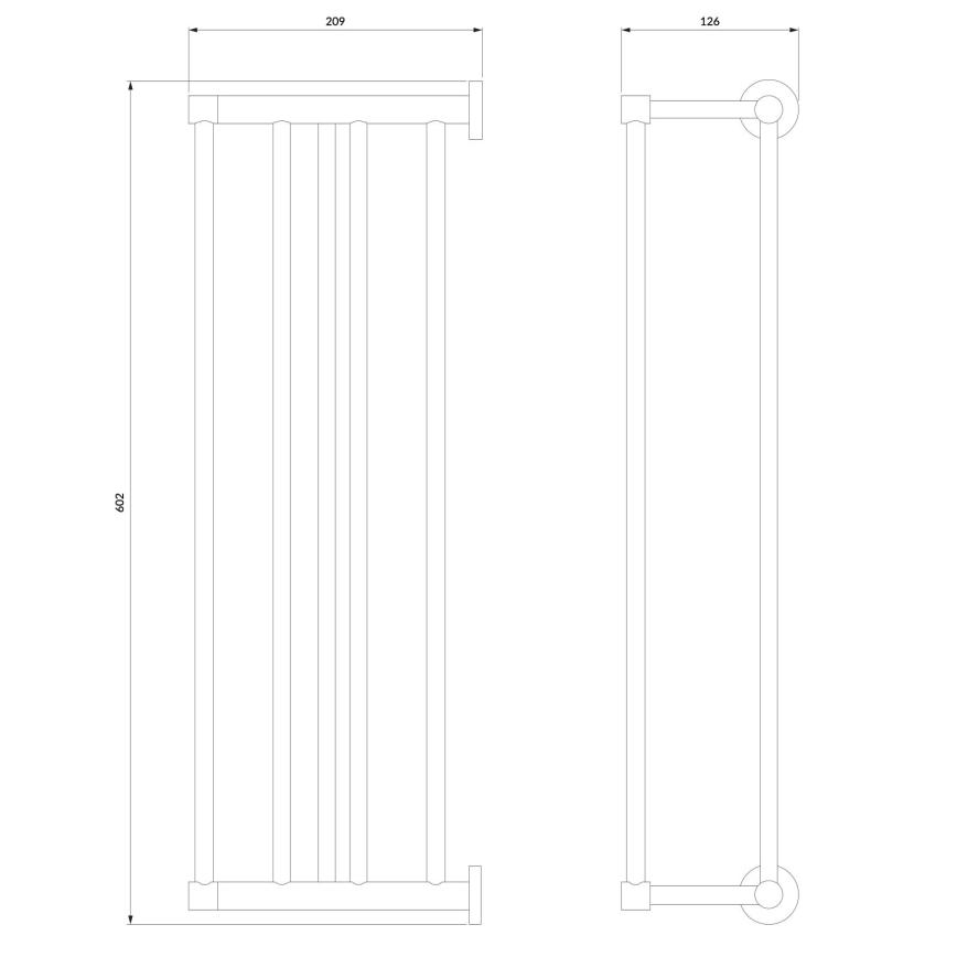 OMNIRES MP60920CR - Handdoekhouder voor aan de muur MODERN PROJECT 60 cm glanzend chroom