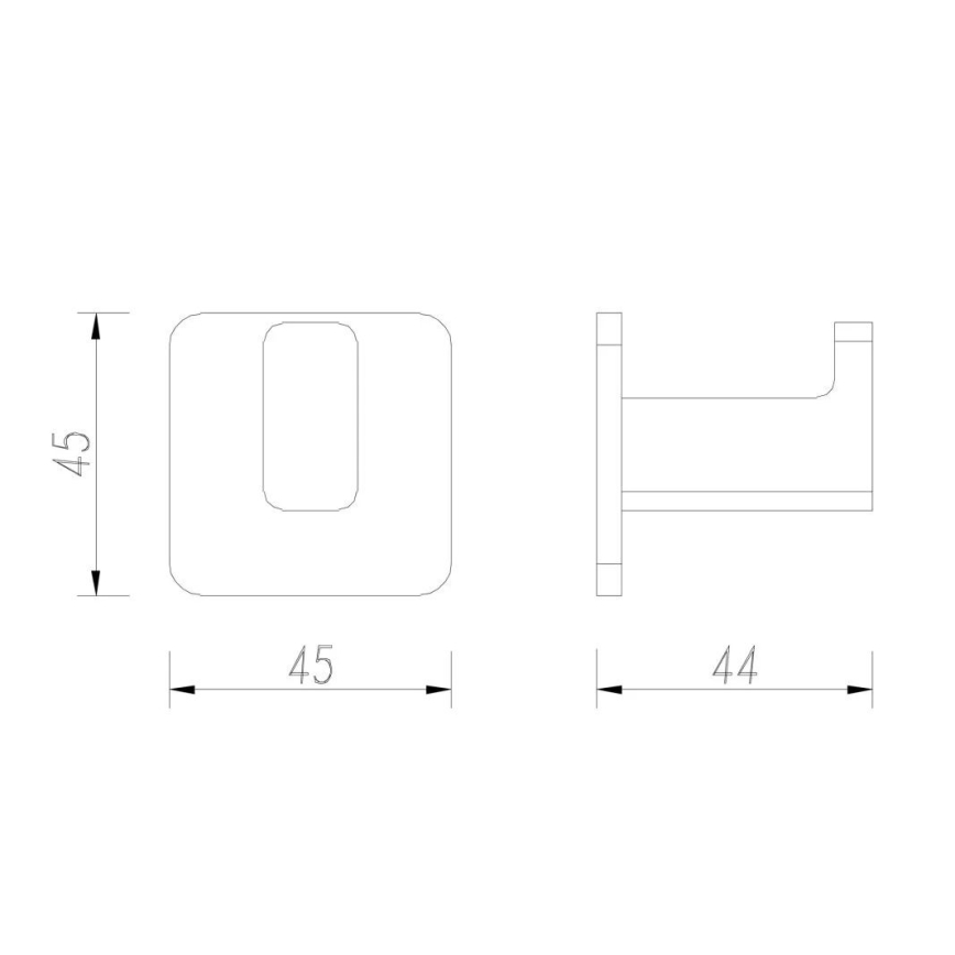 OMNIRES NL80115BL - Muurhaak NELSON mat zwart