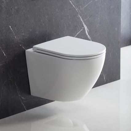 OMNIRES OTTAWADEBP - Wc-bril SoftClose OTTAWA duroplast/glanzend wit