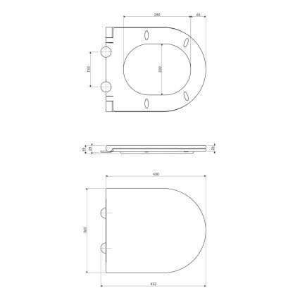 OMNIRES OTTAWASPDEBP - Abattant de toilettes SoftClose OTTAWA duroplast/blanc brillant