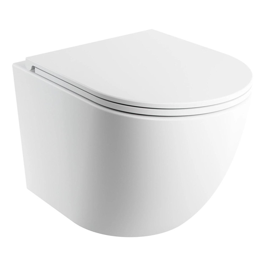 OMNIRES OTTAWASPXMWBM - Toilettes suspendues avec abattant SoftClose OTTAWA céramique/blanc mat