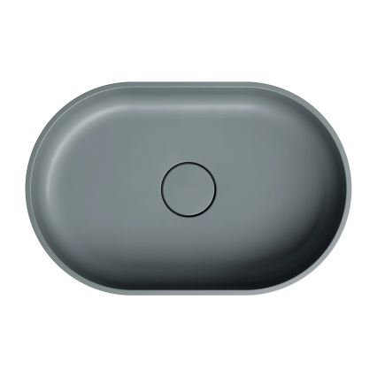 OMNIRES OVOUNAG - Opbouwwastafel OVO 55x36 cm dolomiet/mat asgrijs