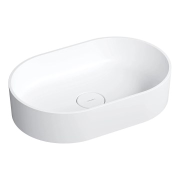 OMNIRES OVOUNBM - Opbouwwastafel OVO 55x36 cm dolomiet/mat wit