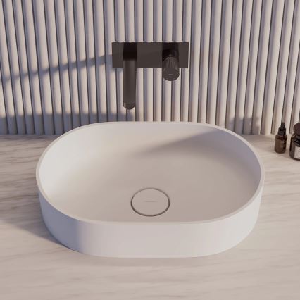 OMNIRES OVOUNBM - Vasque à poser OVO 55x36 cmdolomit/blanc mat