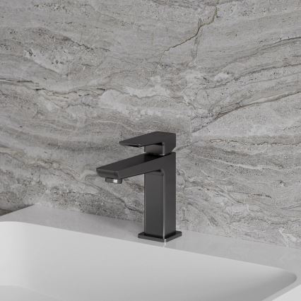 OMNIRES PM7410GR - Wastafelmengkraan PARMA 15 cm geborsteld grafiet