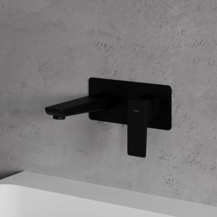 OMNIRES PM7415BL - Robinet de lavabo pour installation encastrée PARMA mat noir