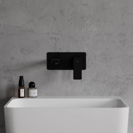 OMNIRES PM7415BL - Robinet de lavabo pour installation encastrée PARMA mat noir